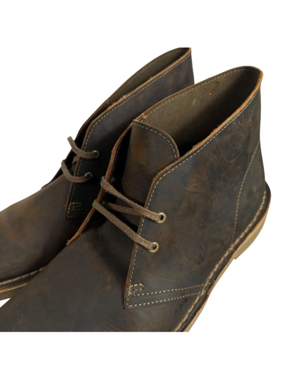 Clarks Bushacre 2 26082286 Chukka Boots Mens 11M Beeswax Grain Leather Round Toe